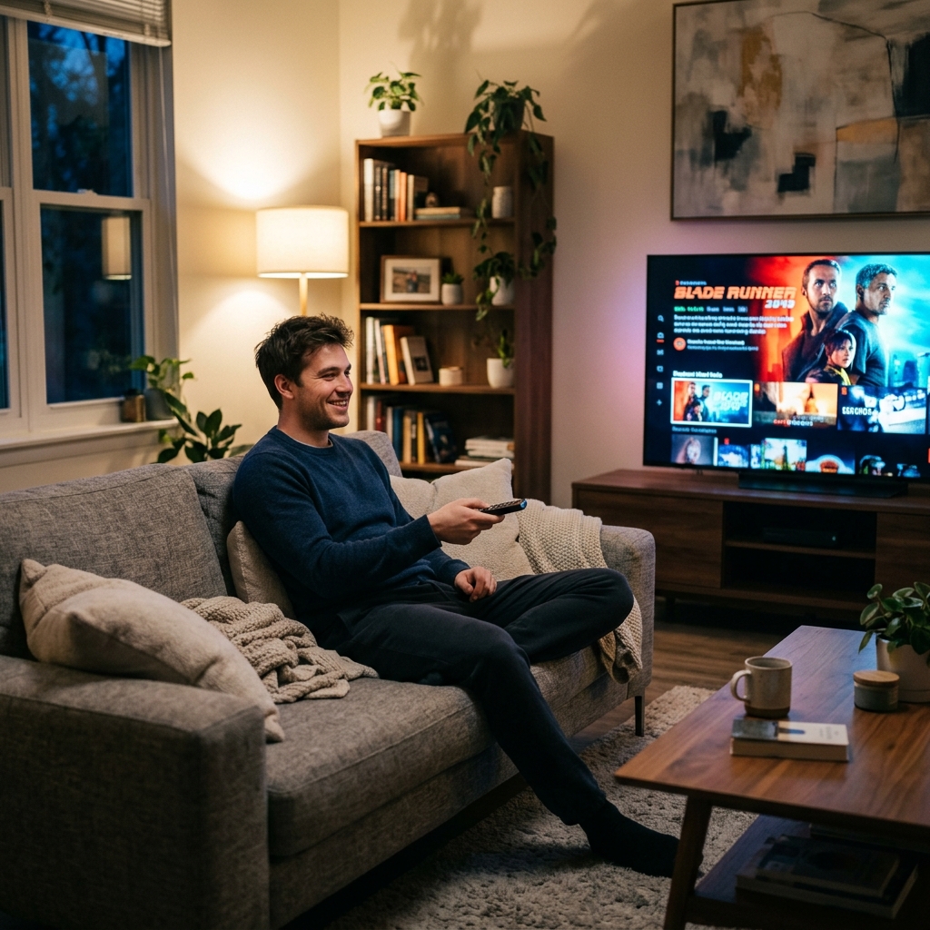 Man choosing TrendyScreen plan